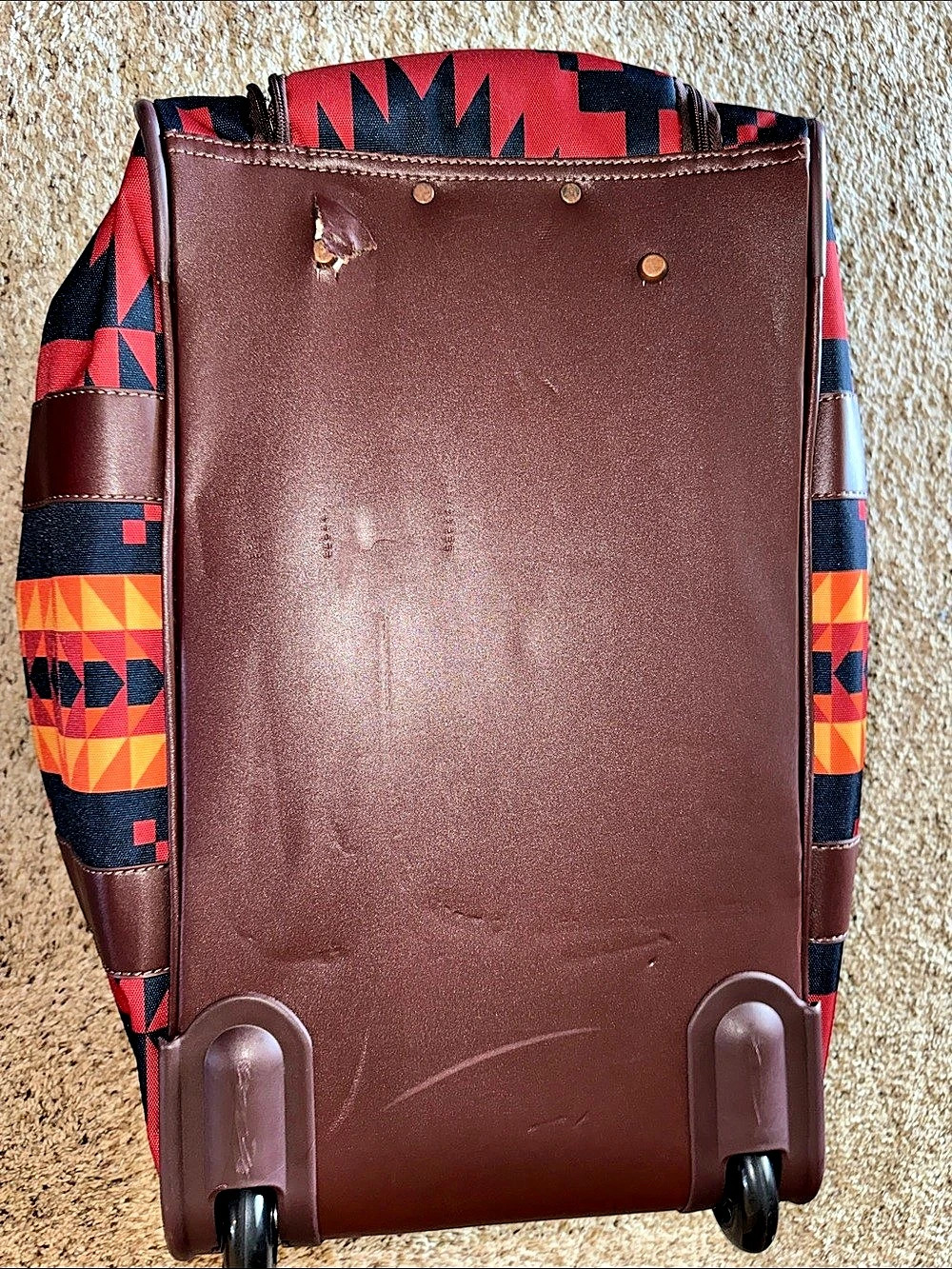 Pendleton Spider Rock Rolling Duffel Red & Black - Picture 6 of 7